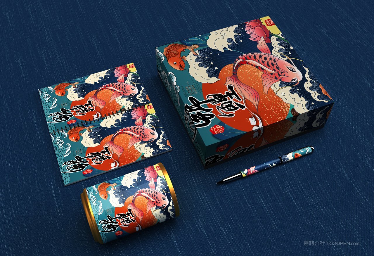 中国潮文创贺岁年货圆罐礼盒装样机 (10)