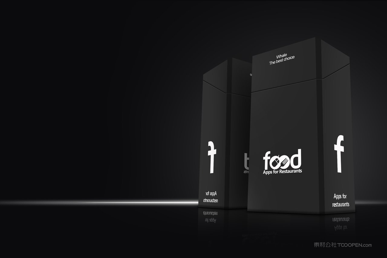 精品黑色礼盒黑色背景包装样机 (1)