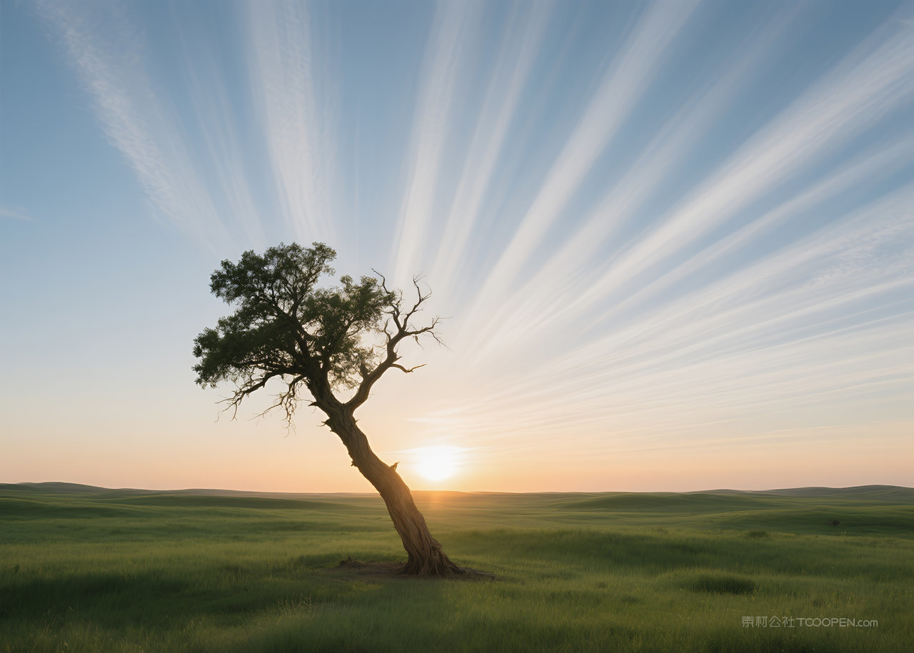 美丽风景云层唯美天空日出云彩自然