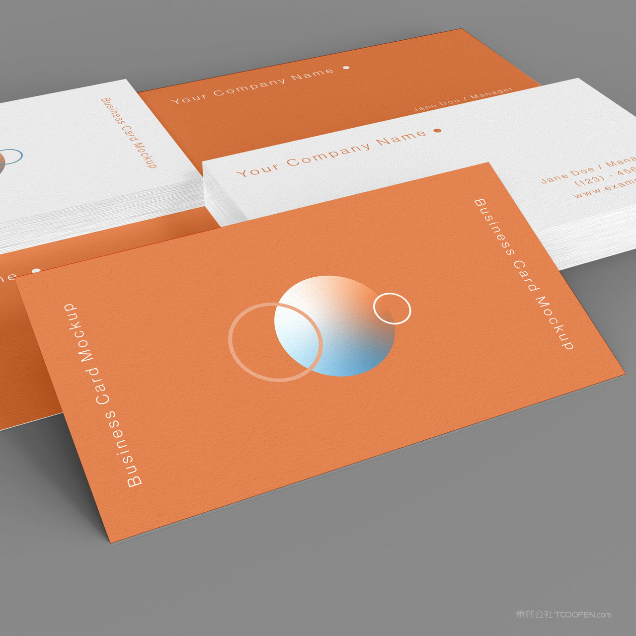 简约时尚名片正反面贴图样机