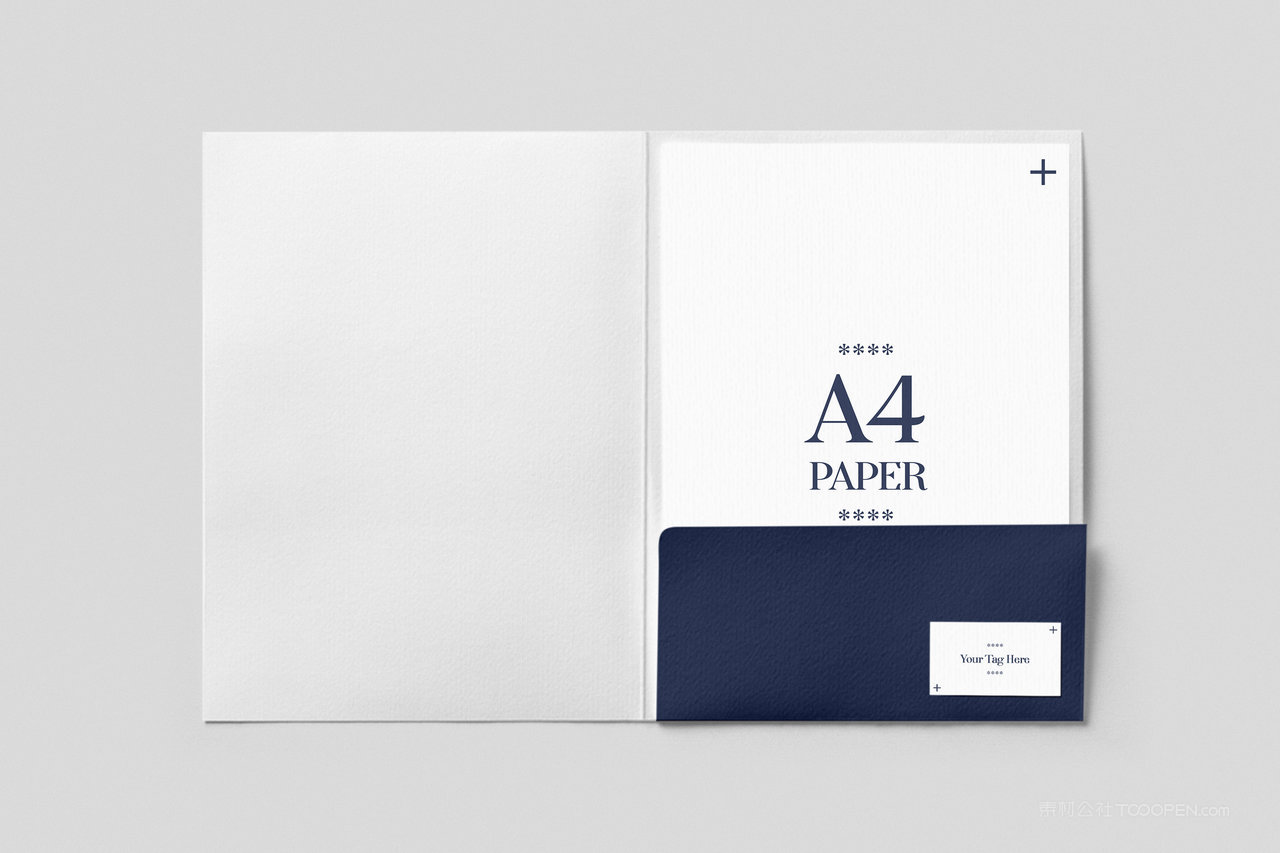 简约风格VI应用品牌宣传单样机宣传单展开包装