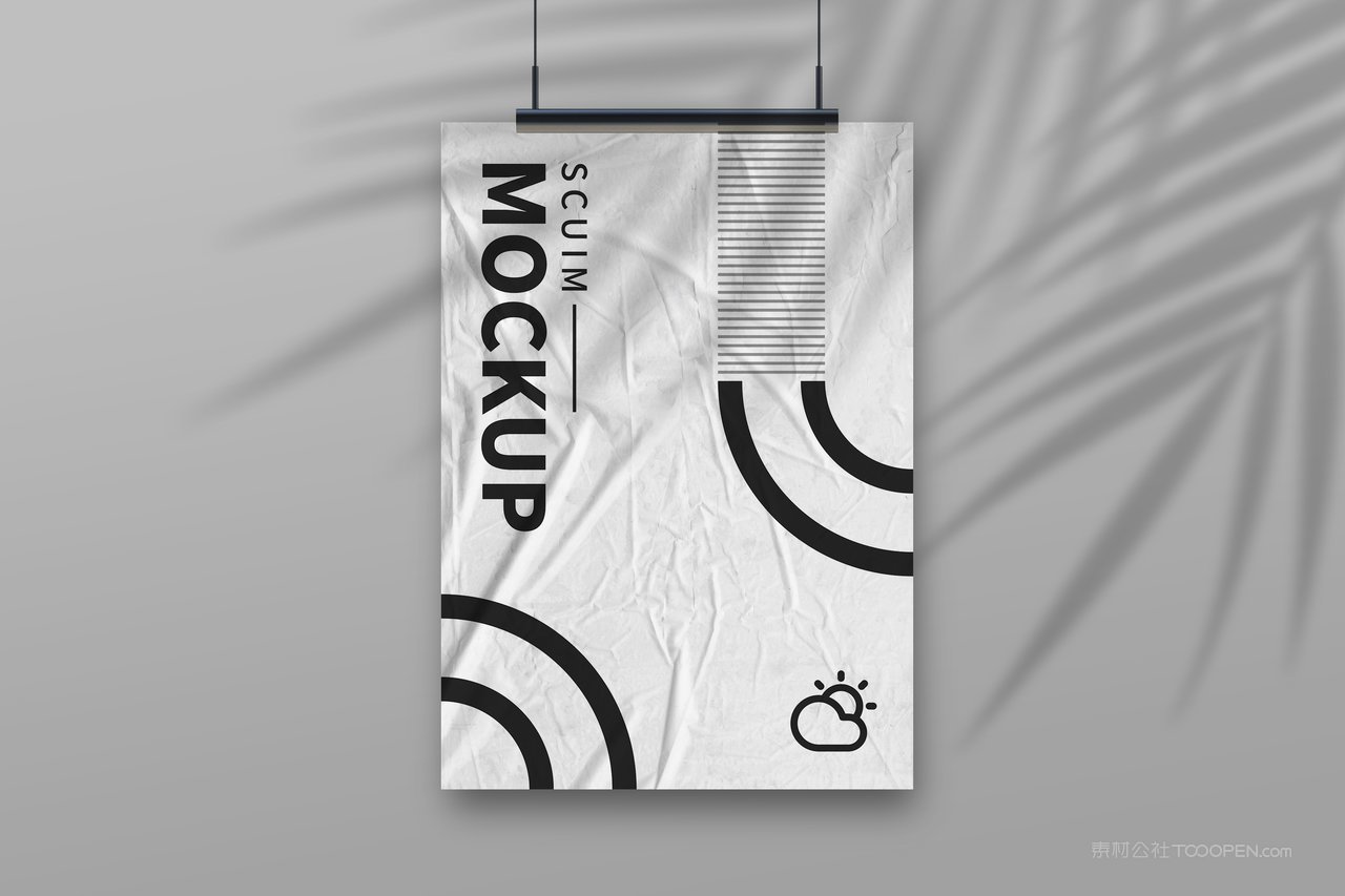 悬挂海报文艺场景样机 (12)