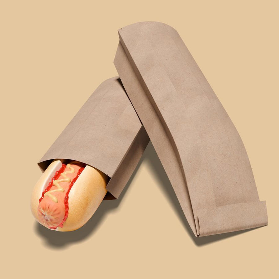 热狗卡夫纸托盘样机