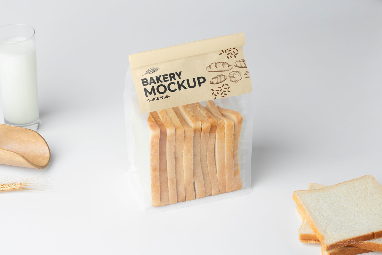 【2119期】糕点切片面包透明包装袋样机 (4)