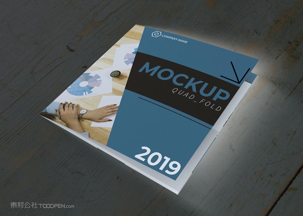 企业画册折页封面展示样机