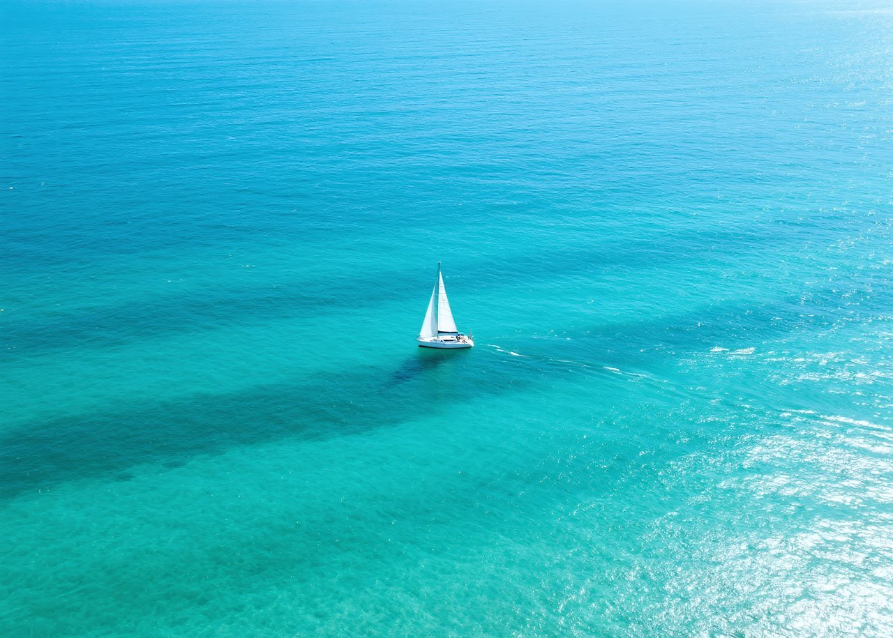 海滩自然唯美天空风景海边大海海景