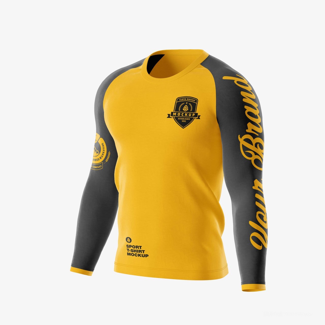 男士长袖t恤样机