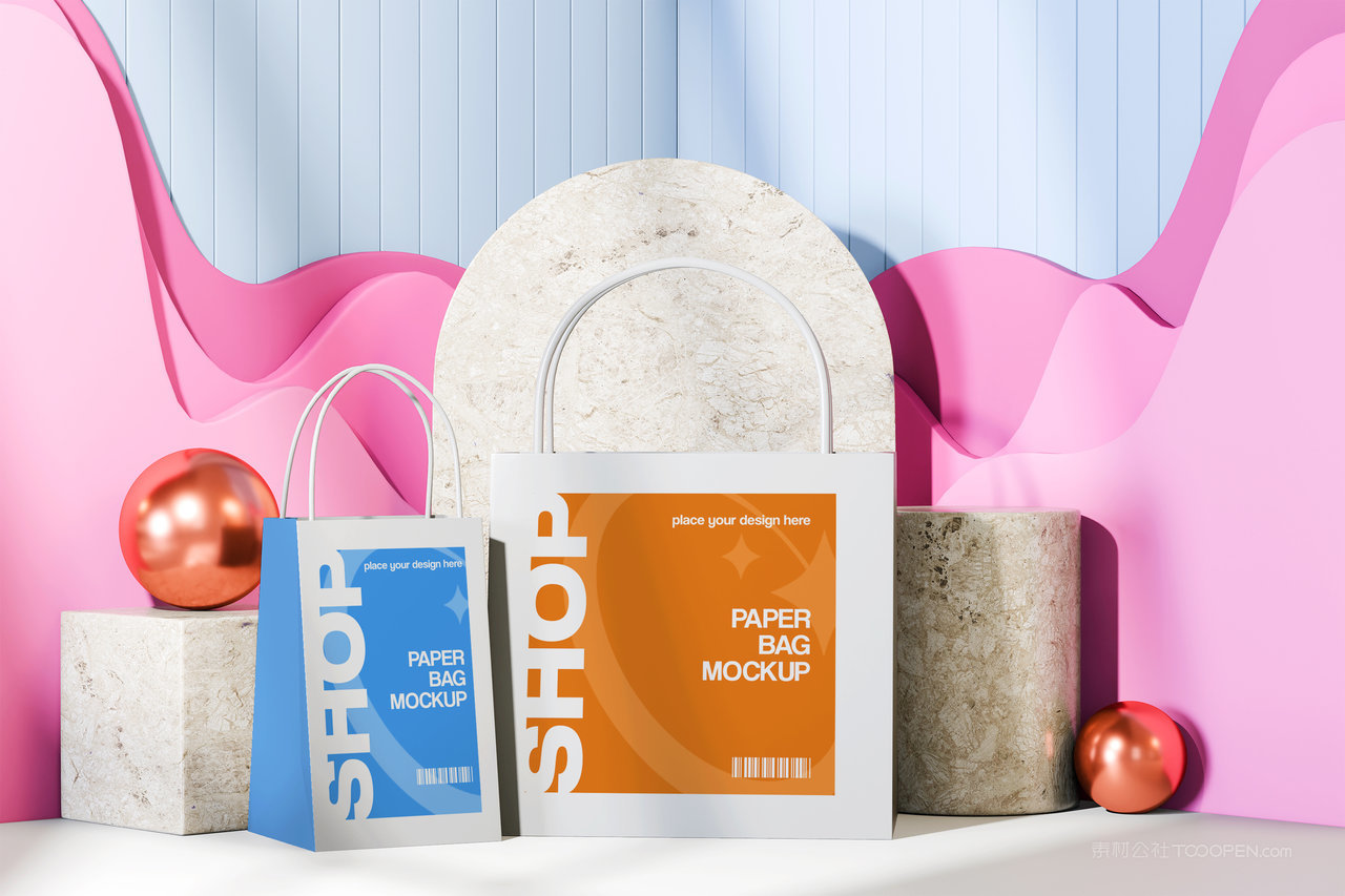 购物袋场景样机