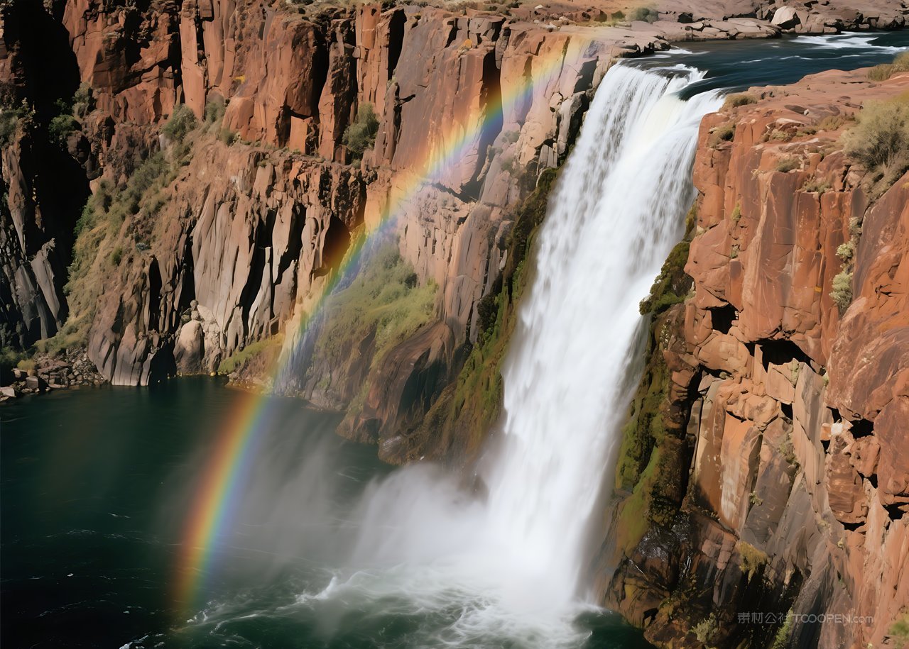 唯美天空山水山峰自然风景