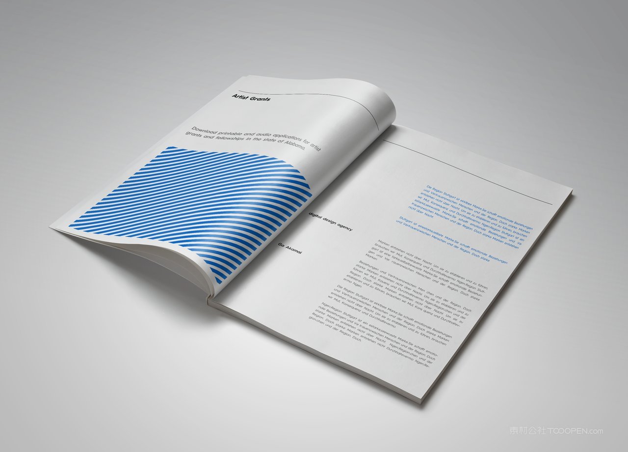书籍画册杂志内页设计折页卷起来画册样机
