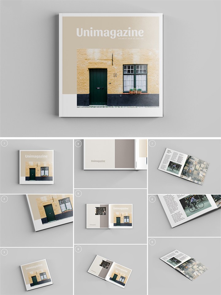 方形杂志画册样机