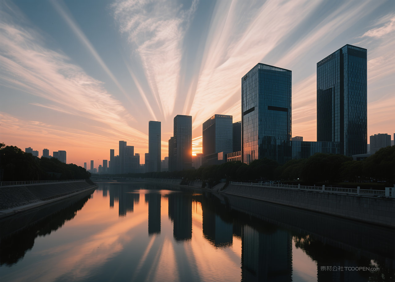 云彩自然日出天空美丽云层风景风光唯美