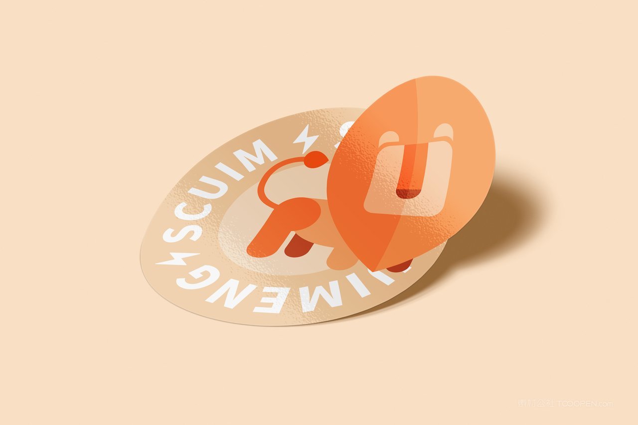 【2002期】异形不干胶贴纸样机 (1)