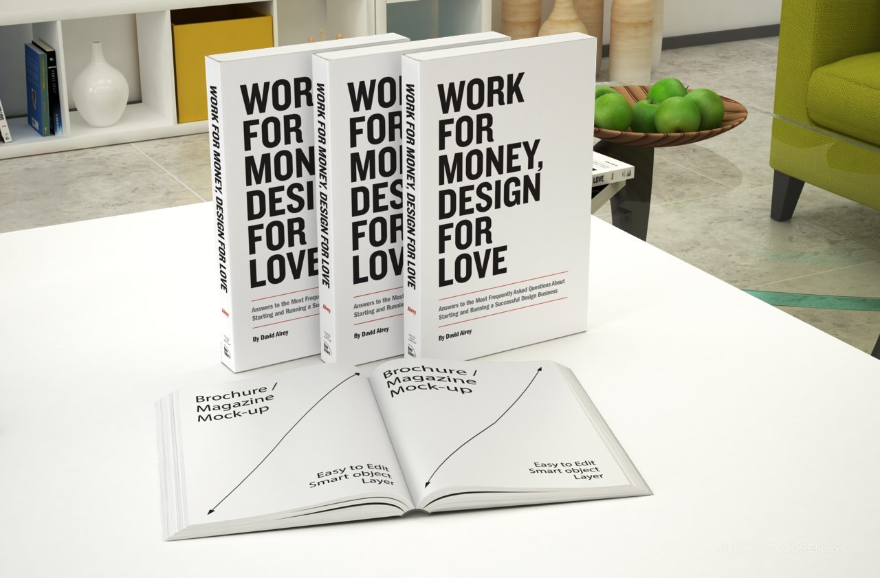 精装书本厚脊书籍场景高清样机 (5)