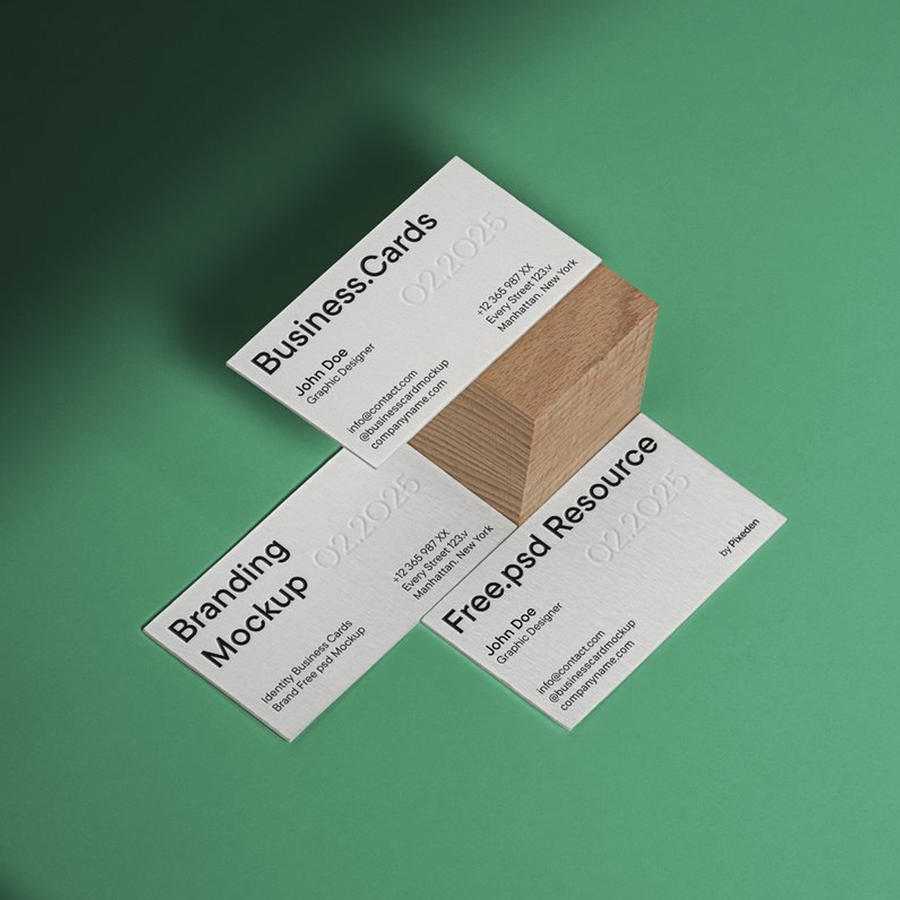 名片设计样机展示效果图卡片