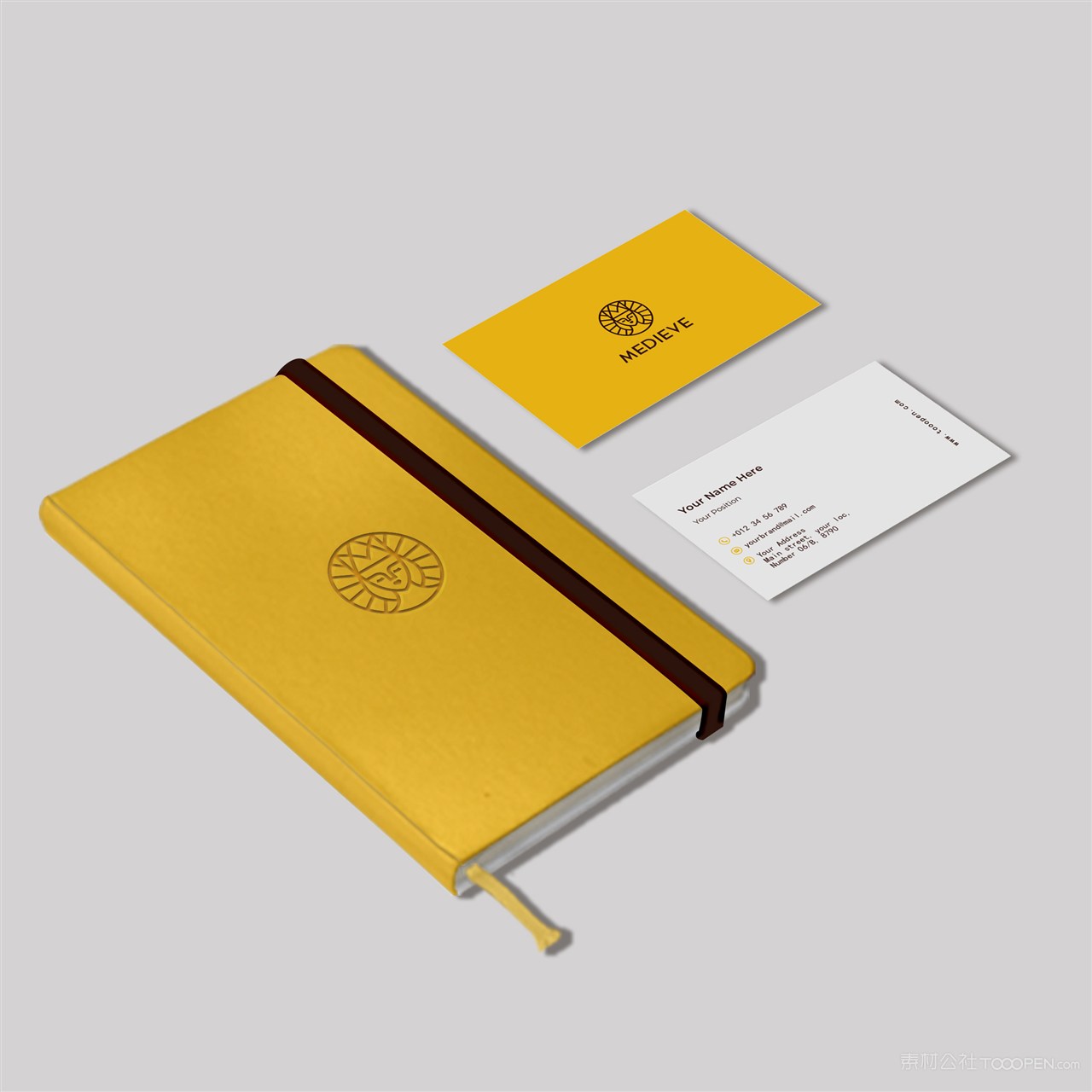 咖啡店vi笔记本名片样机