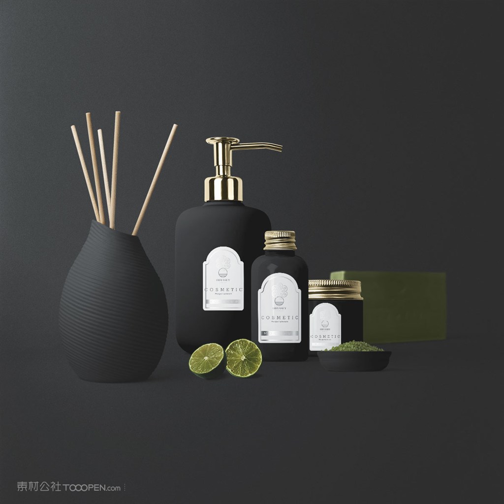 酒店化妆品vi贴图样机