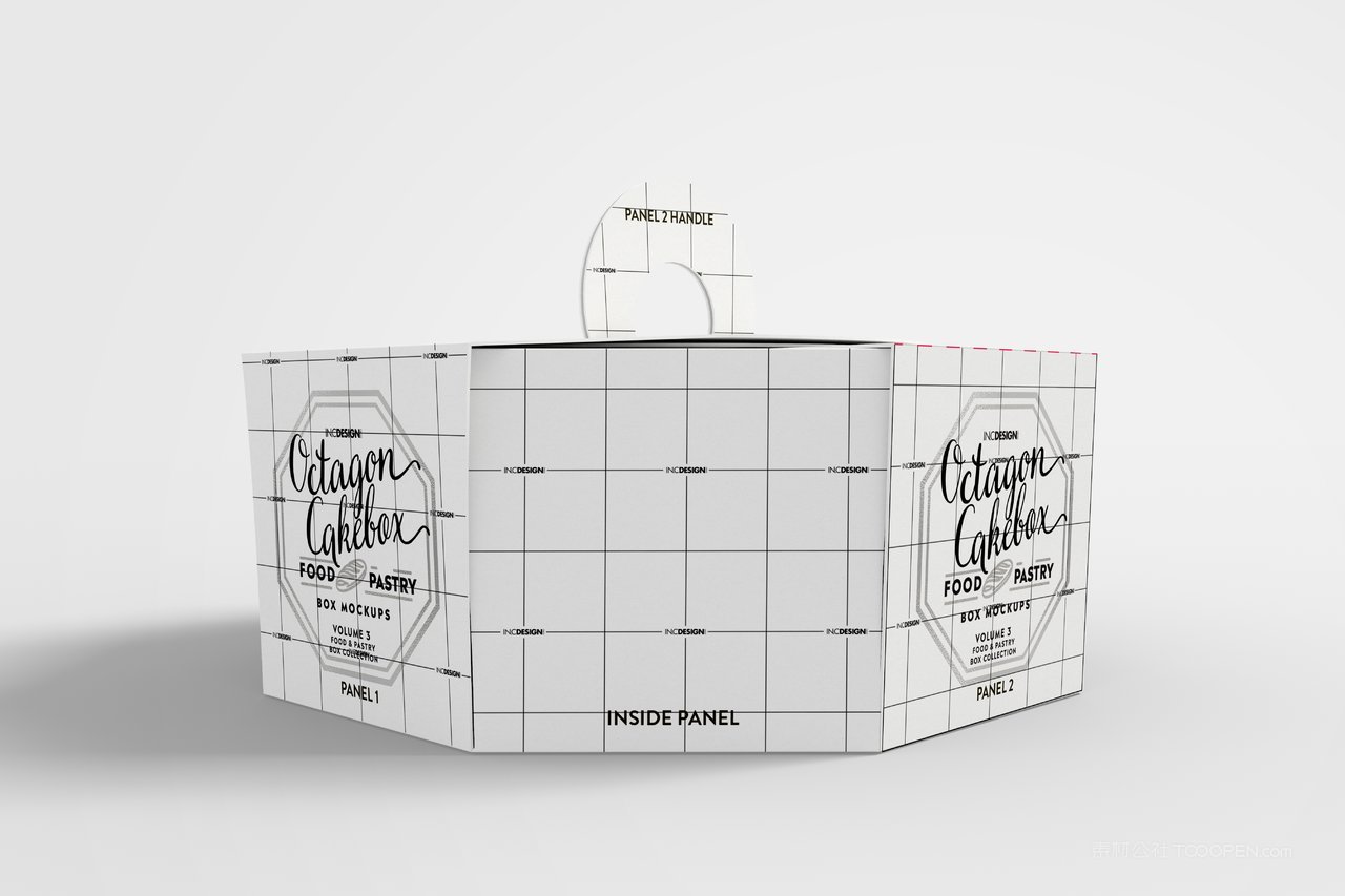 烘焙蛋糕面包店品牌食品纸质包装贴图样机 (4)