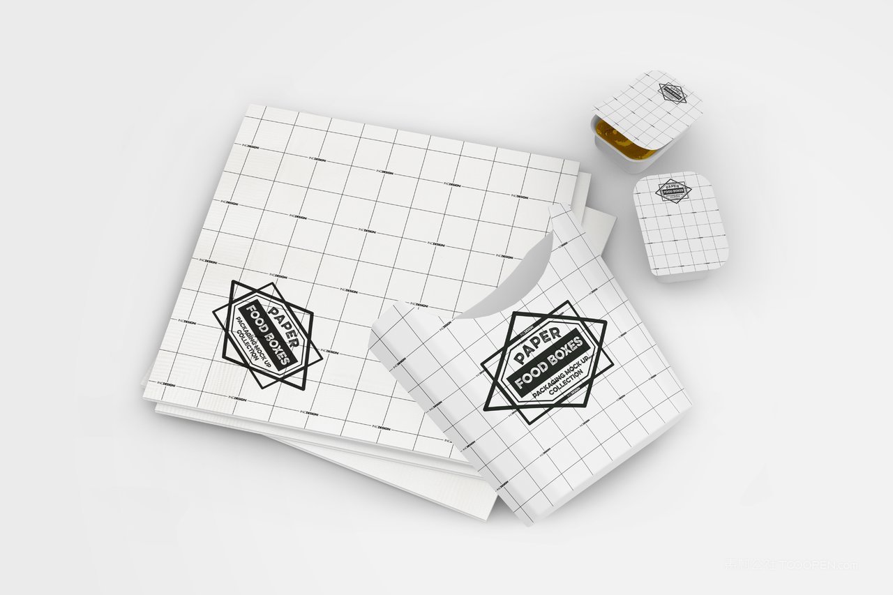 快餐汉堡食品纸质包装样机 (4)
