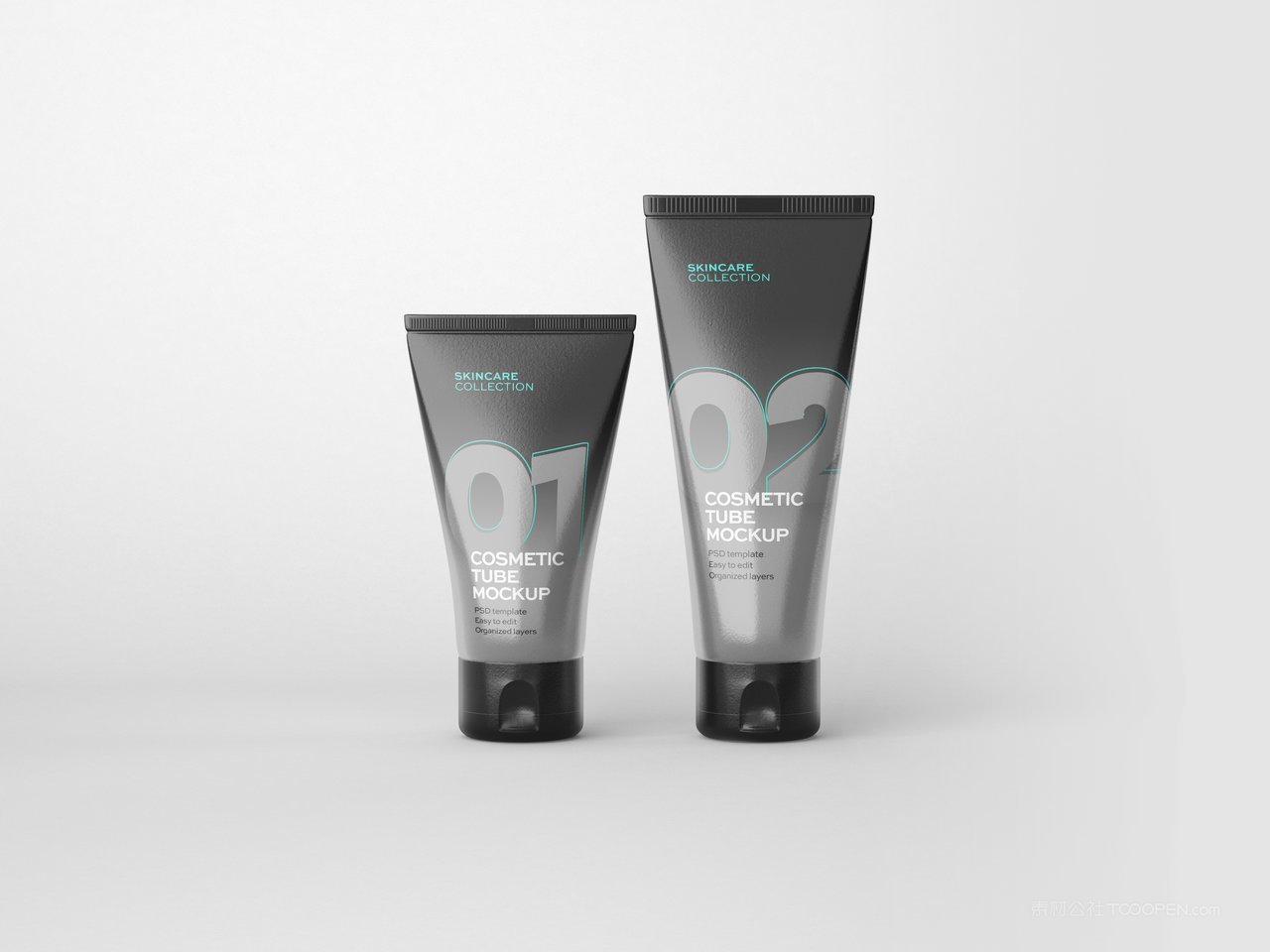 商务高级灰男士洗面奶产品包装样机 (9)