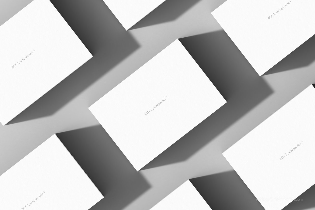 【2141期】长方形抽拉式抽屉鞋盒纸盒包装盒设计ps样机素材展示效果图 (6)