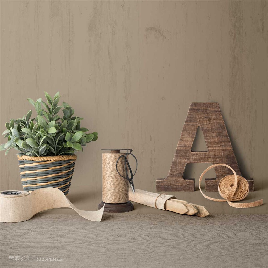 小清新文艺时尚桌面手工工具摆件样机