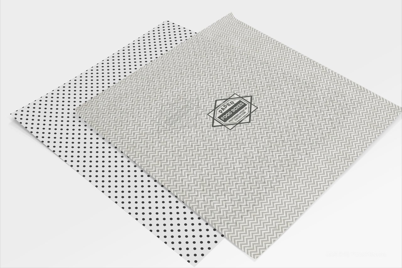 汉堡包包装纸品牌食品纸质包装贴图样机  (2)