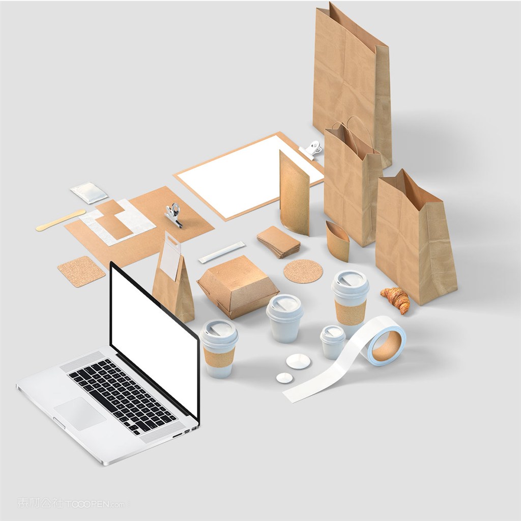 咖啡店vi样机模板素材