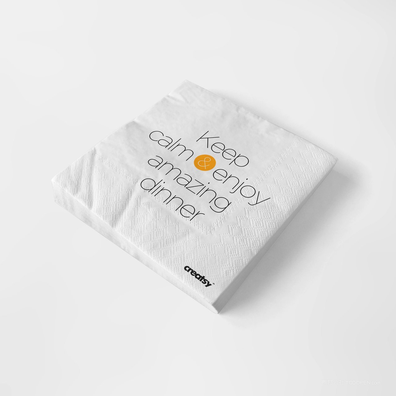 餐巾纸餐饮品牌纸巾效果图展示vi样机 (9)