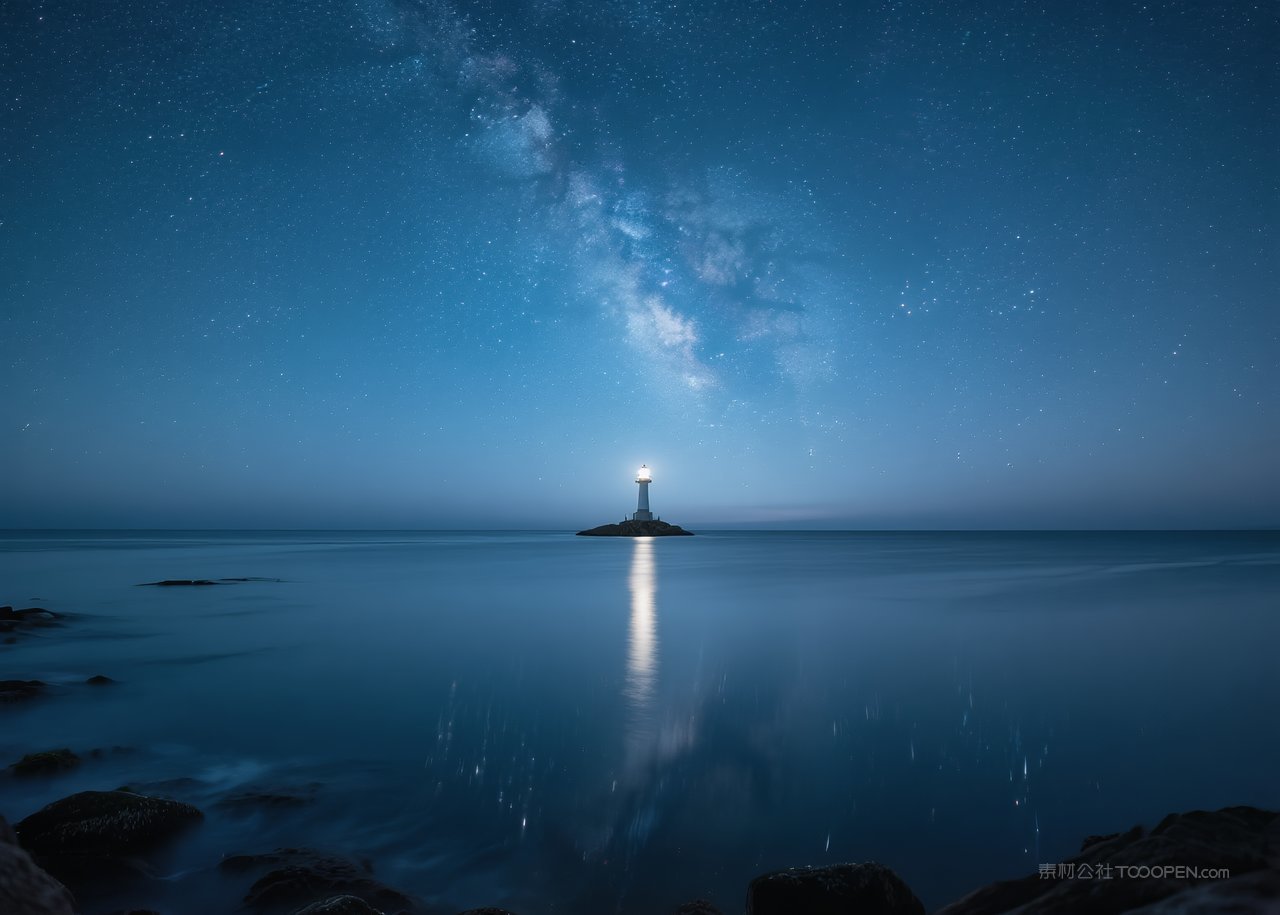 唯美天空大海海景海滩海边自然风光风景