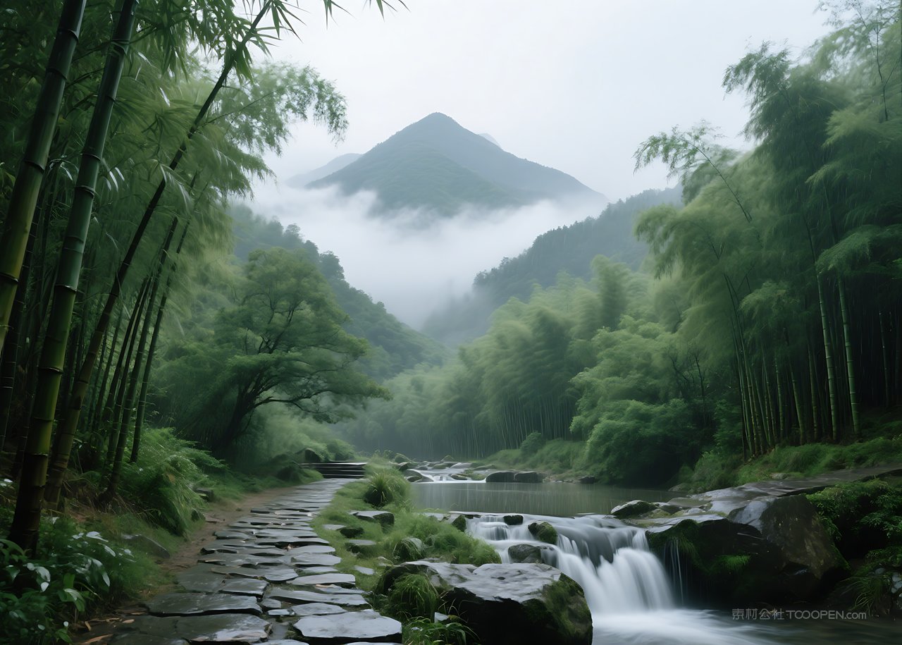 自然天空山水风景山峰高清景观河流唯美