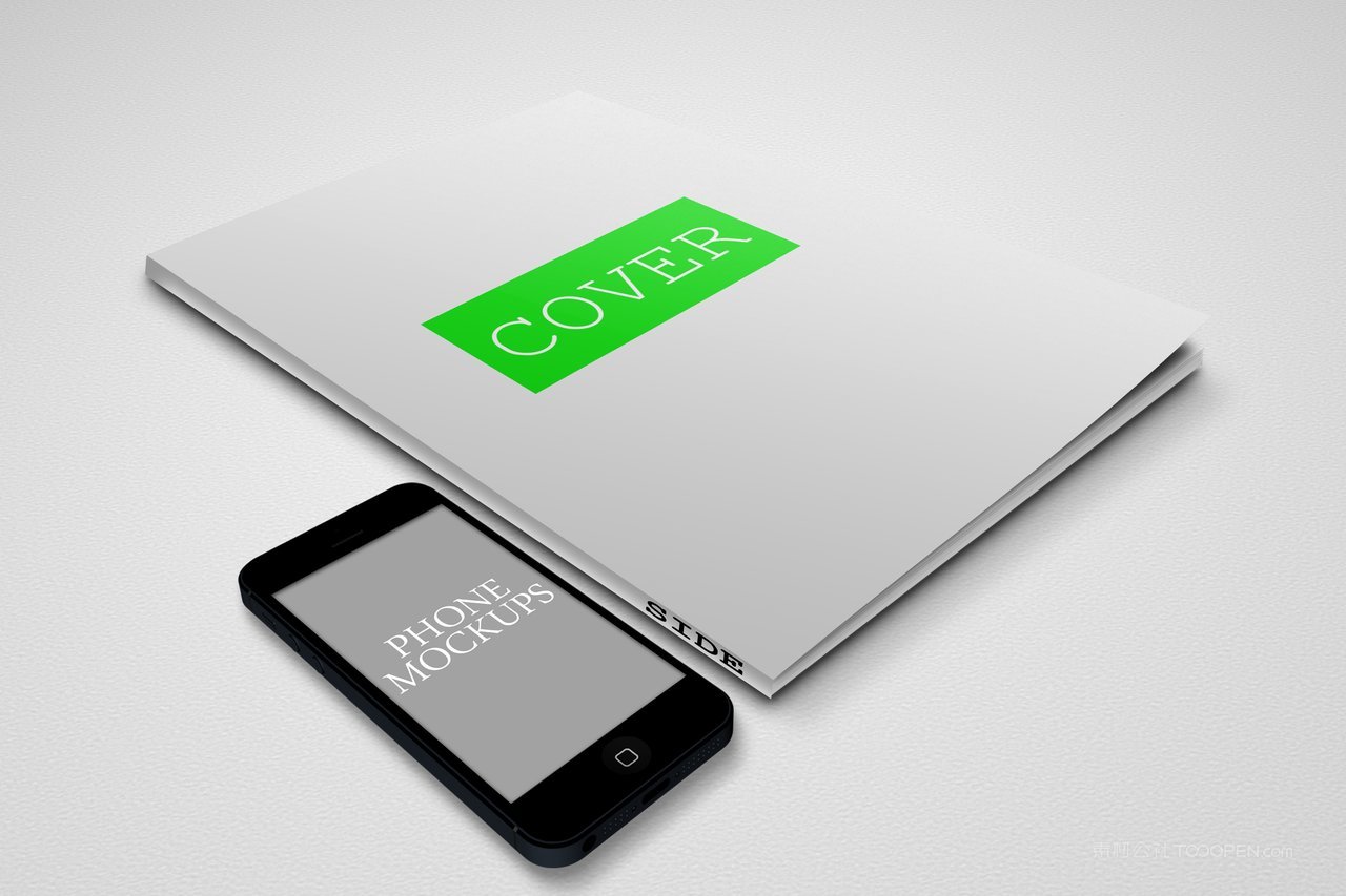 胶装杂志宣传册封面样机 (5)