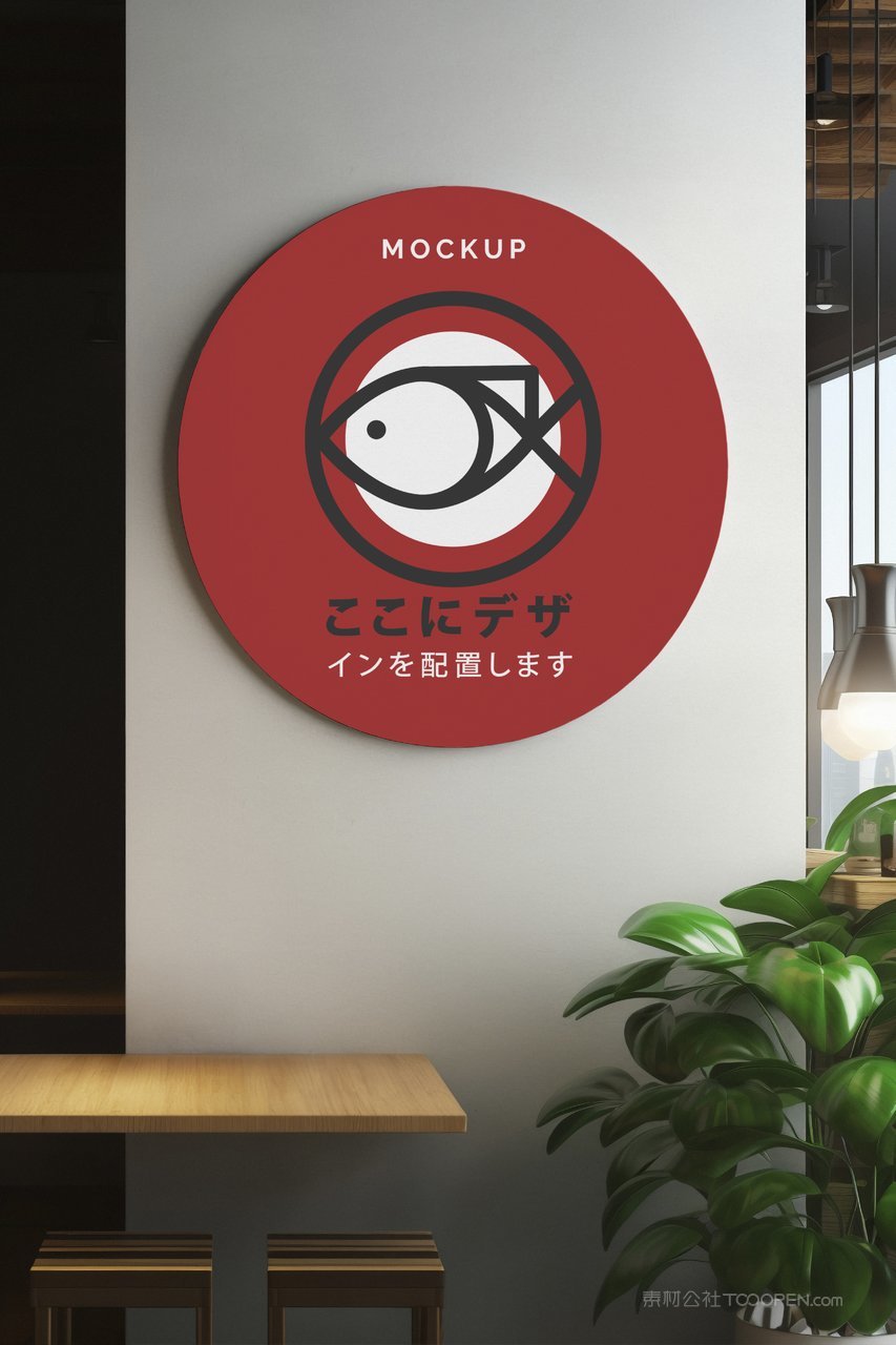 【2184期】中式复古餐饮民宿店铺门头标志展示样机 (10)