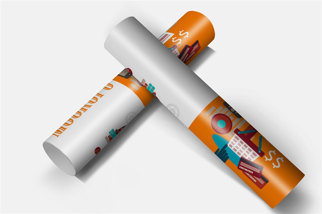 卷曲宣传单DM样机