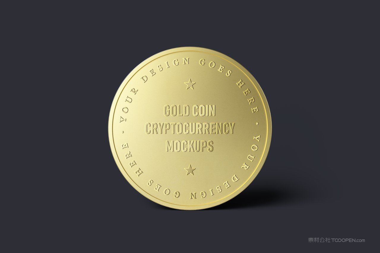 金色硬币logo展示图案样机 (1)