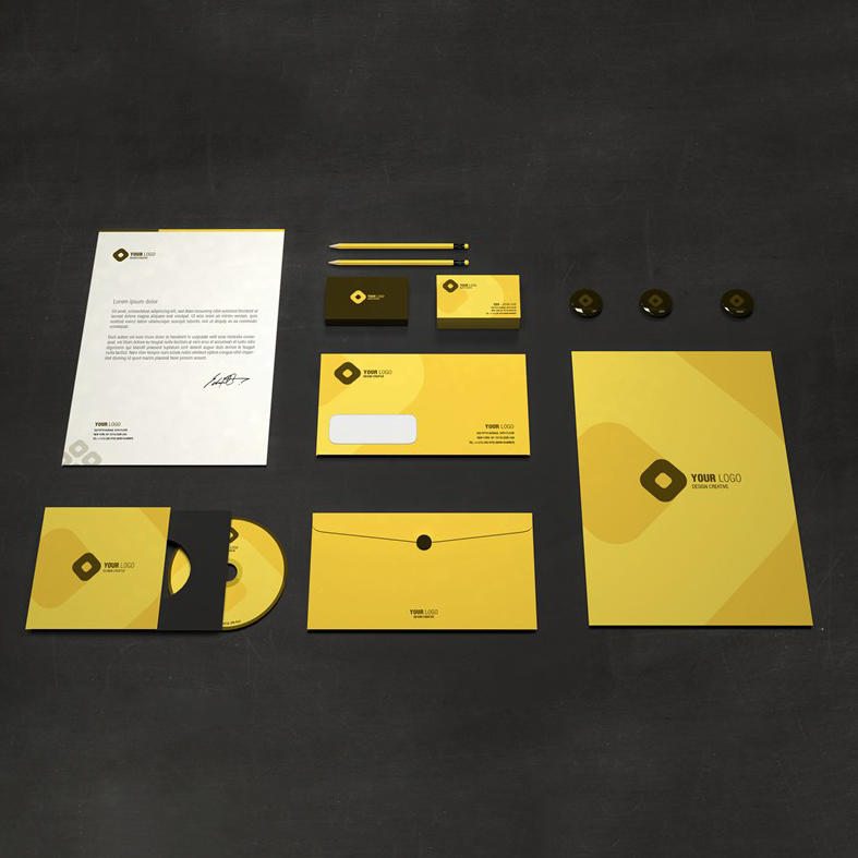 名片信纸信封宣传单样机