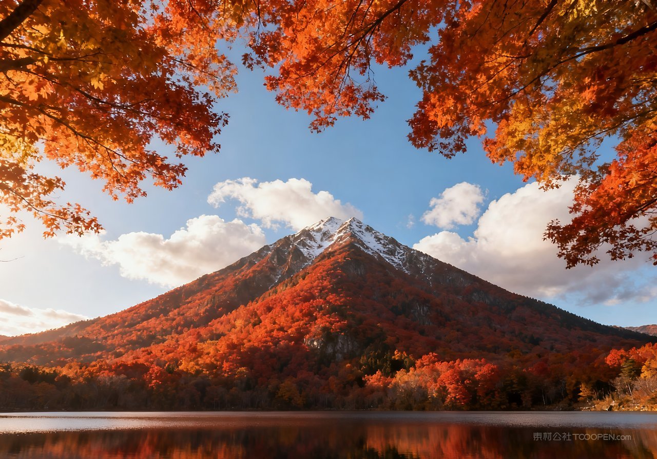 湖泊山水意境秋天山峰天空青山唯美
