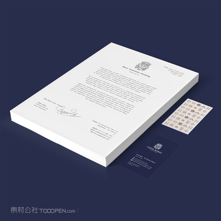 竖版名片正反面A4文档vi贴图样机