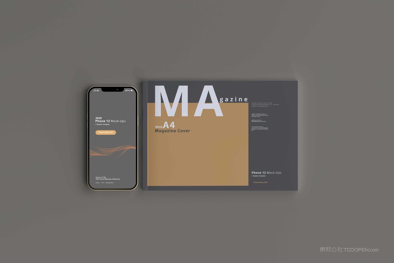 iphone12杂志画册样机