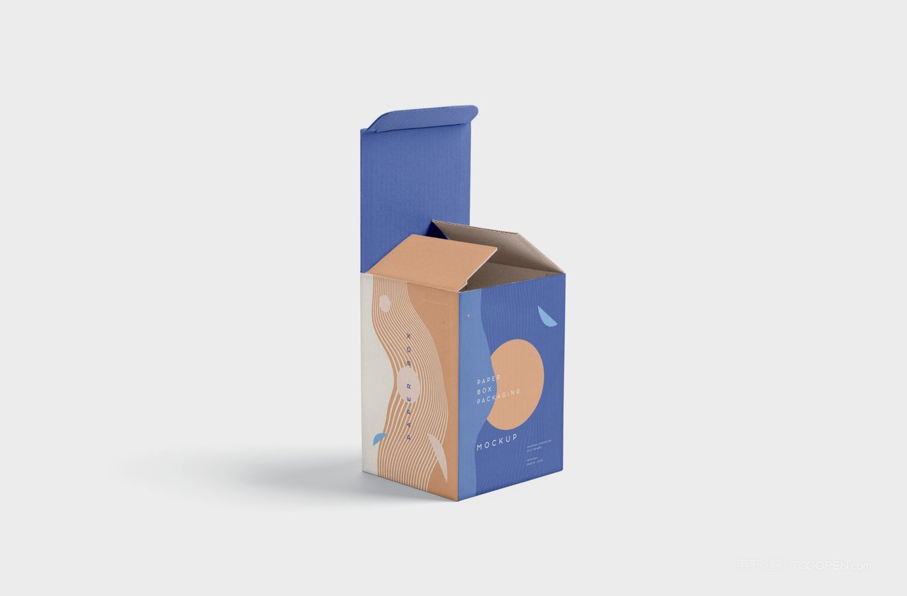 蓝色盲盒文创产品包装样机 (3)
