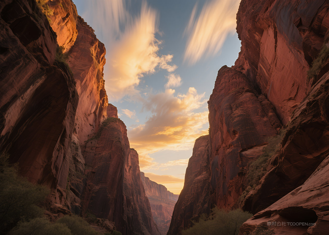 云层云彩日出唯美风景美丽自然天空风光