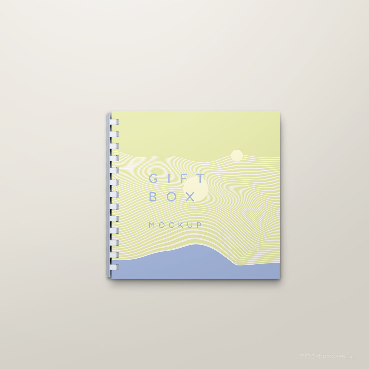 方形书籍画册封面贴图样机