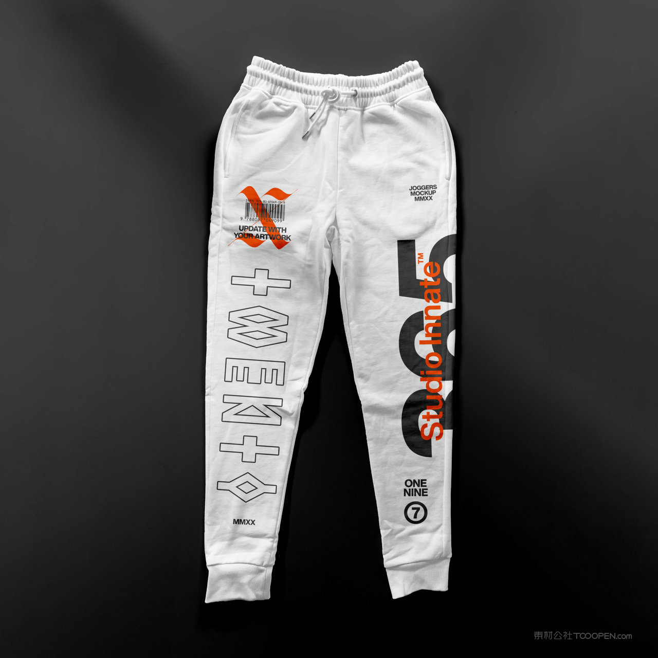 运动裤印花图案样机