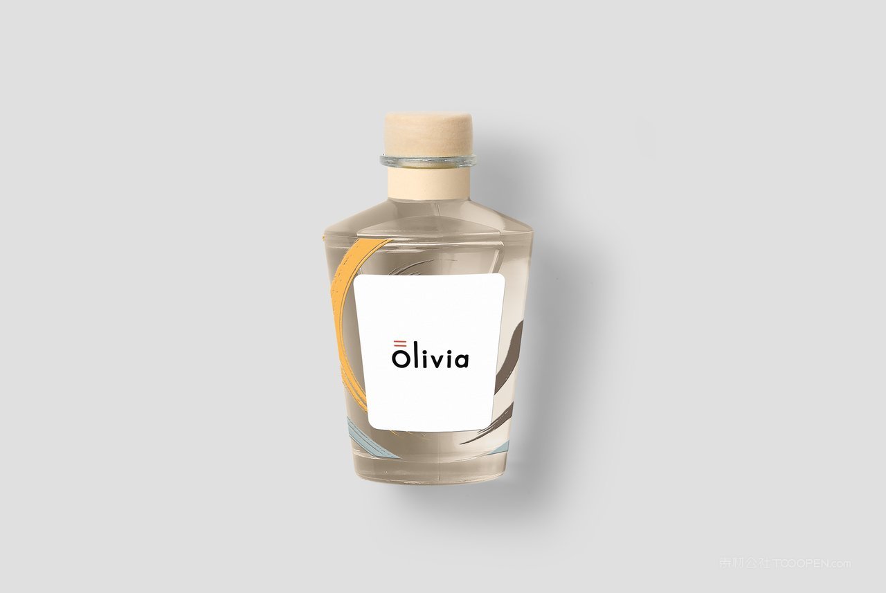 玻璃瓶香水透明玻璃瓶精致包装样机 (6)