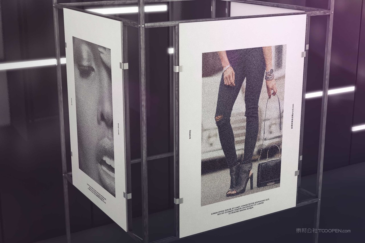 服装展台海报样机