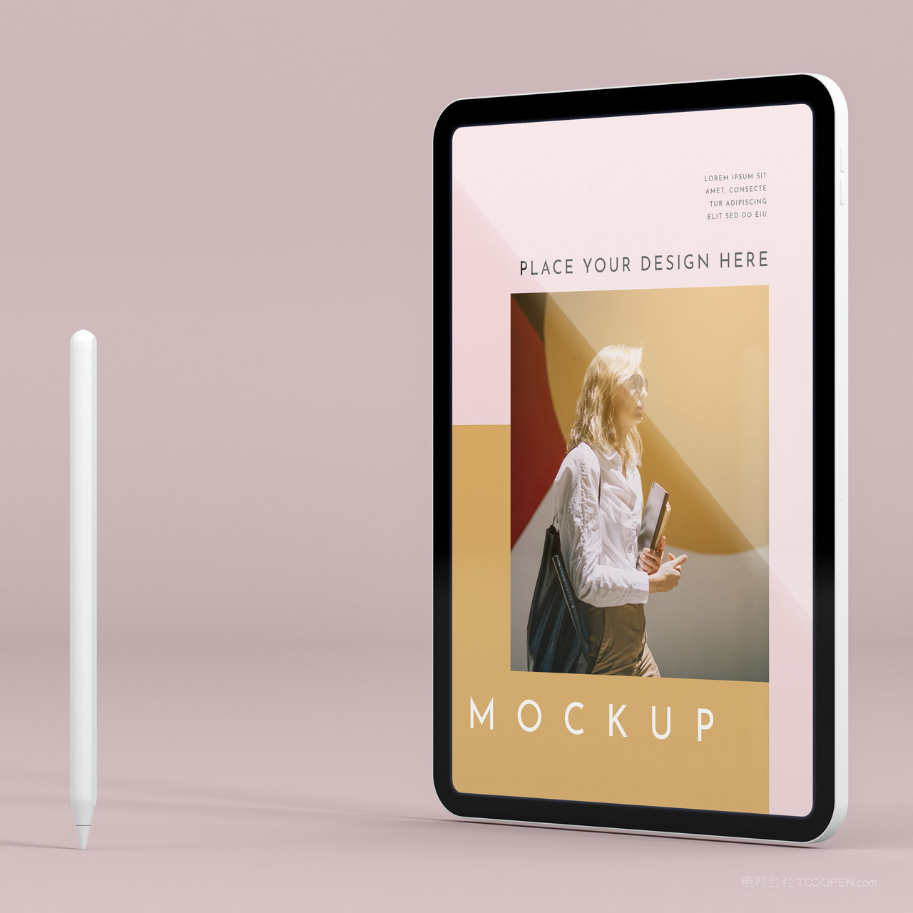 触控笔平板电脑ipad贴图样机