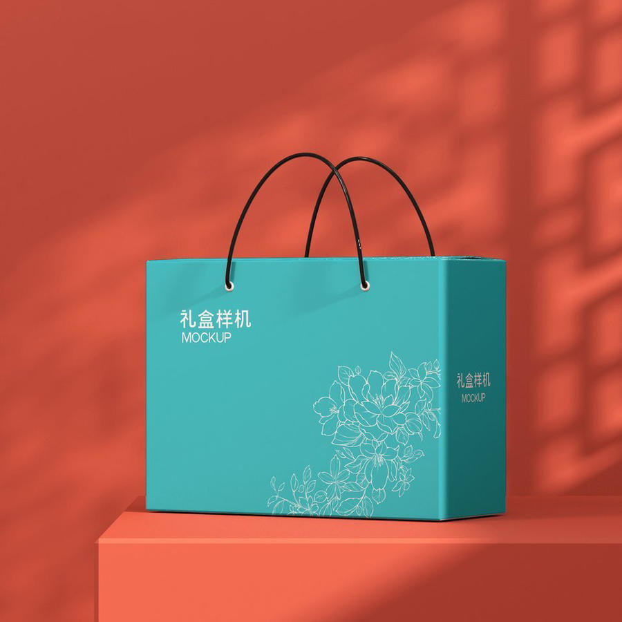 手提袋购物袋纸袋食品袋牛皮纸袋vi提案样机 (28)