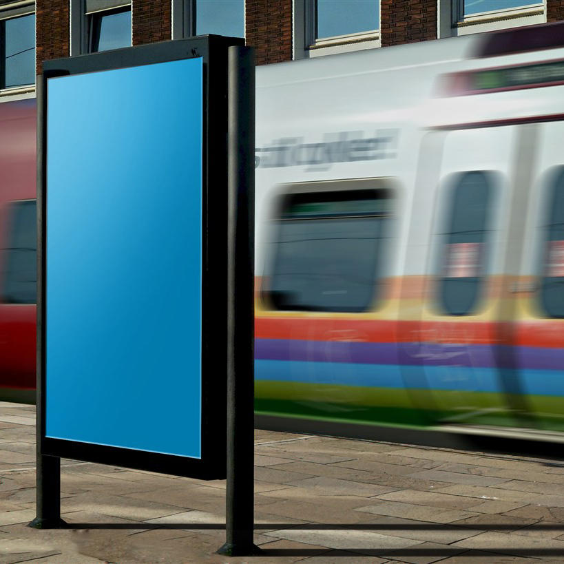 户外大型广告广场广告广告场景广告牌广告位贴图样机设计模板效果VI素材PSD分层