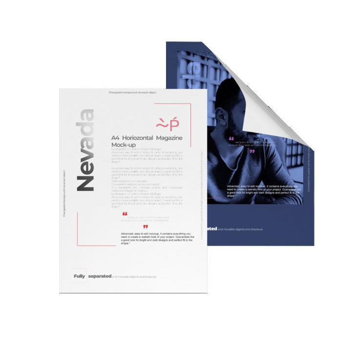 简洁商务宣传单页企业ps样机 (2)