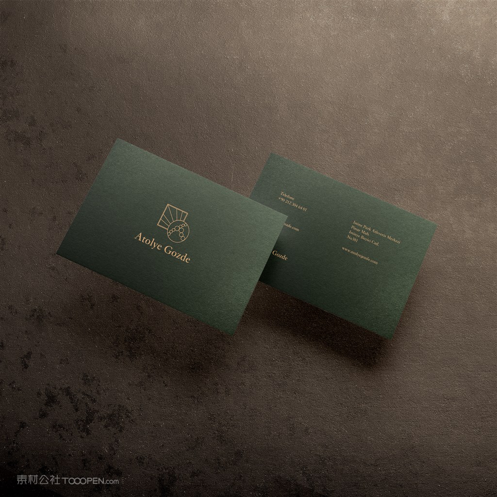 高档女性时尚品牌名片设计样机